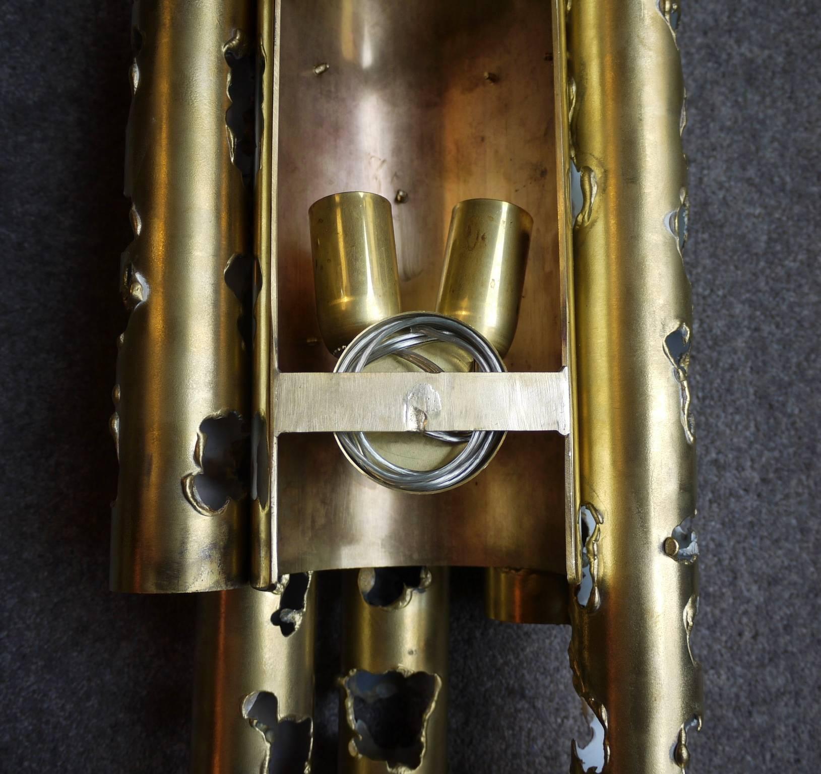 Mid-Century Modern Italian Brass Sconces 1