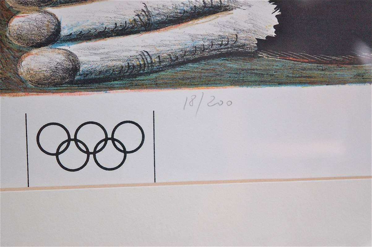 Horst Antes Lithograph for Münich Olympics, 1972 In Excellent Condition In Noorderwijk, BE