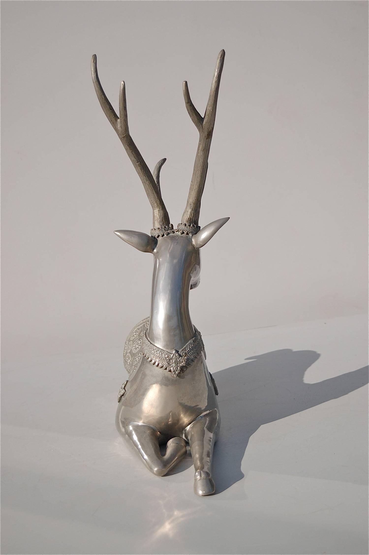 silver animals sculptures