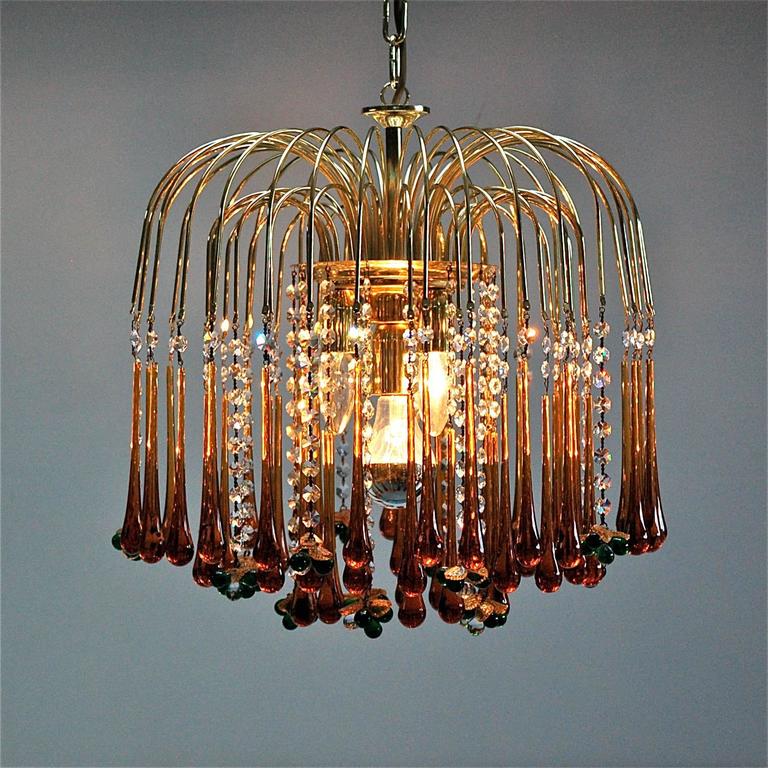 1970s Murano Teardrop And Fruit Crystal Chandelier At 1stdibs 1970s Murano Teardrop And Fruit Crystal Chandelier For 2