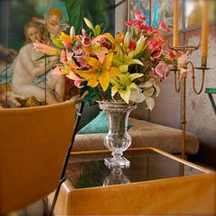 Sterling Silver Mounted Crystal Vase by Gebrüder Kühn, Late 20th Century