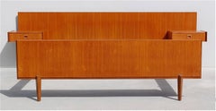 Mid-Century Modern Double Bed with Floating Night Tables, circa 1950s