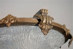Neoclassical Flush Mount Domed Ceiling Light by Kaiser, circa 1970s