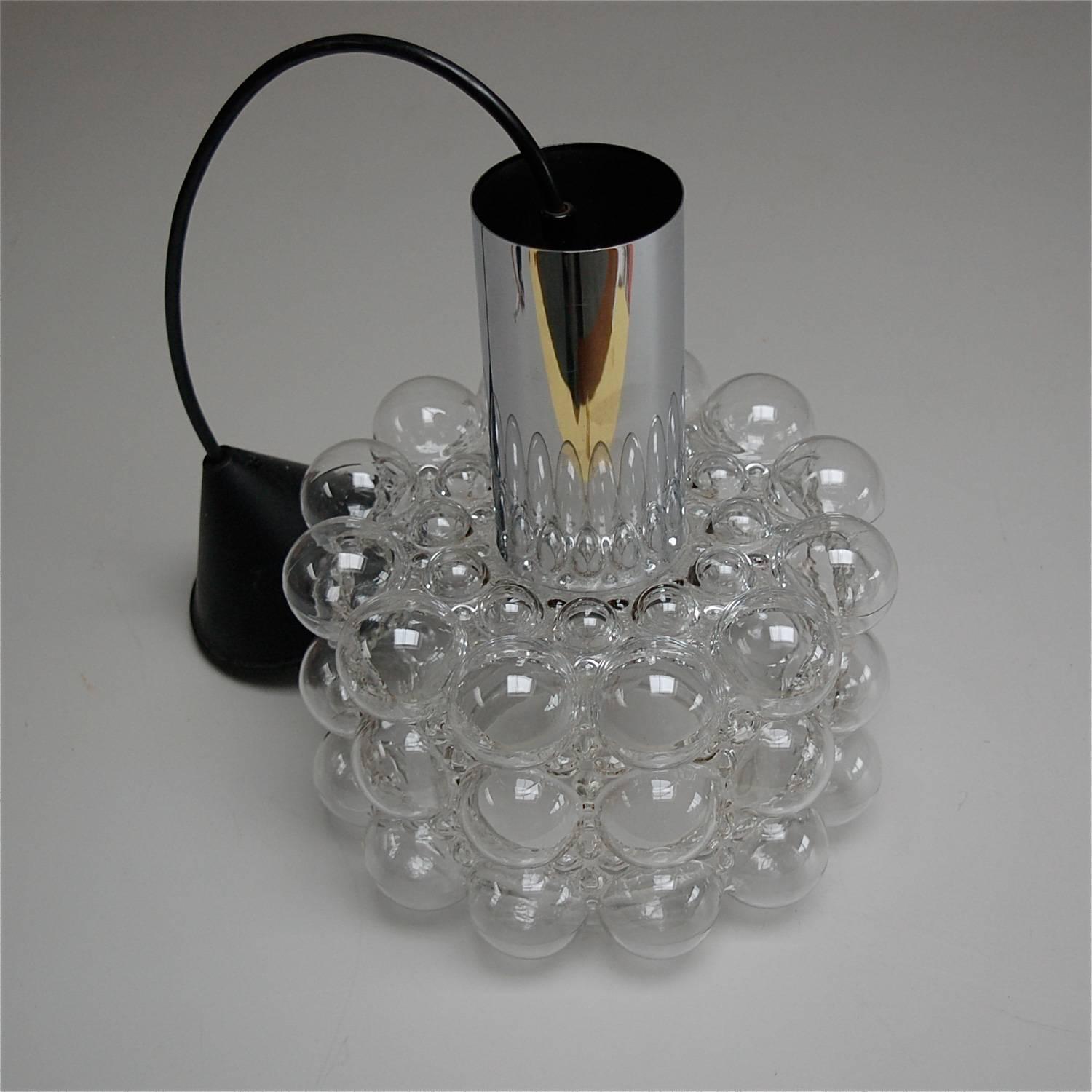 German Silver Colored Bubble Pendant Light by Helena Tynell, circa 1970s