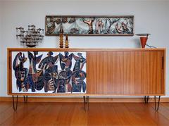 Signed Metal Wall Sculpture by German Artist Ferdi Walther, 1976