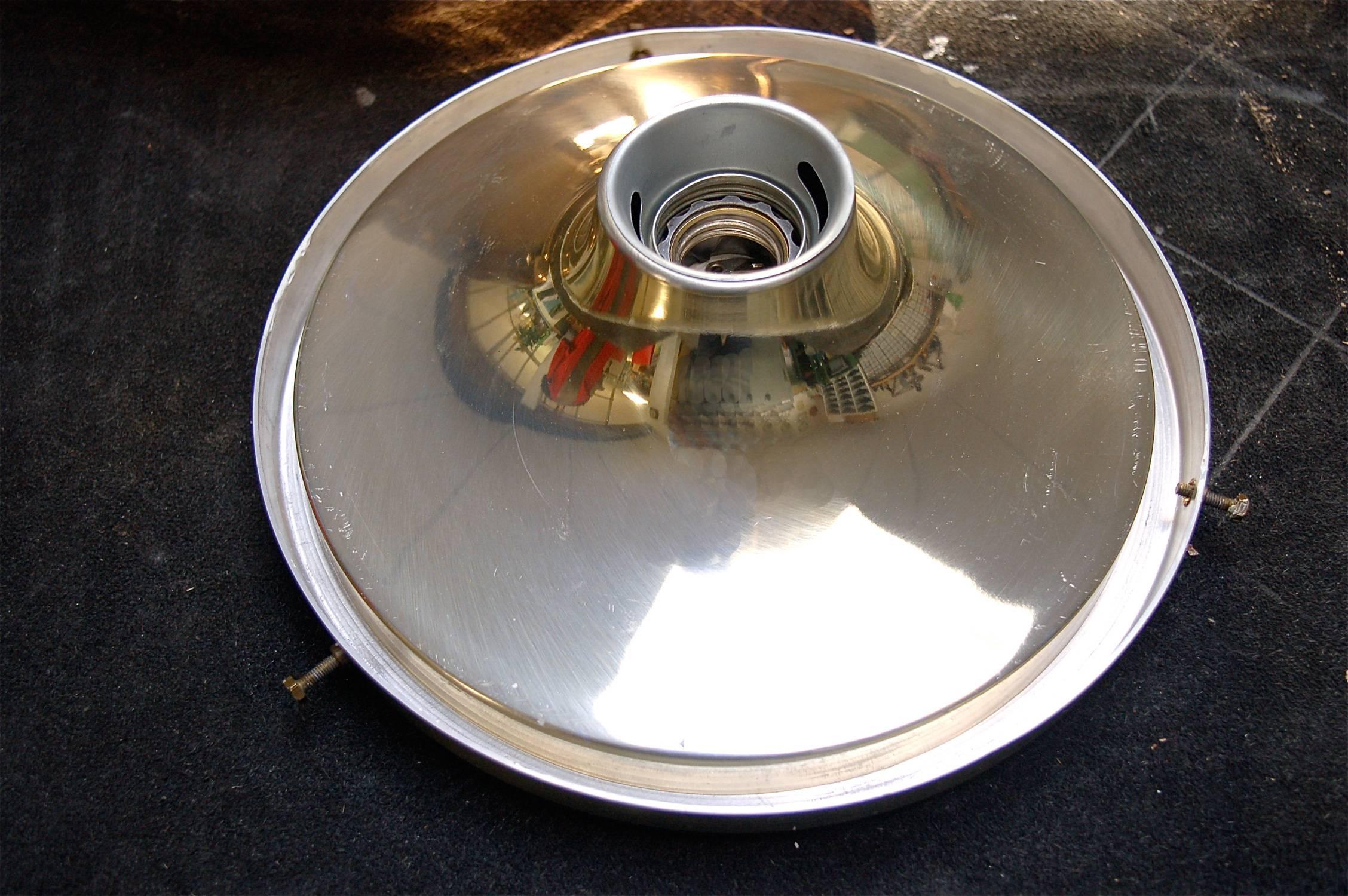RAAK Style Flush Mounted Glass Domed Lamp, 1970s In Good Condition For Sale In Noorderwijk, BE