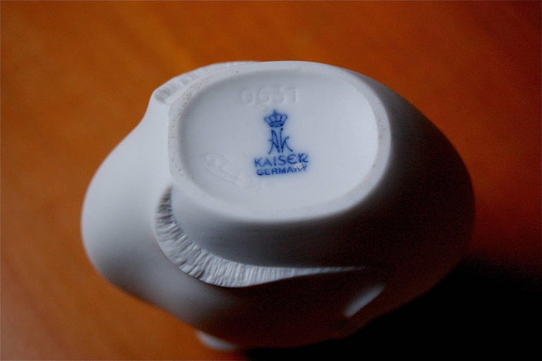 Collection of Three Kaiser Porcelain Relief Vases Signed M Frey