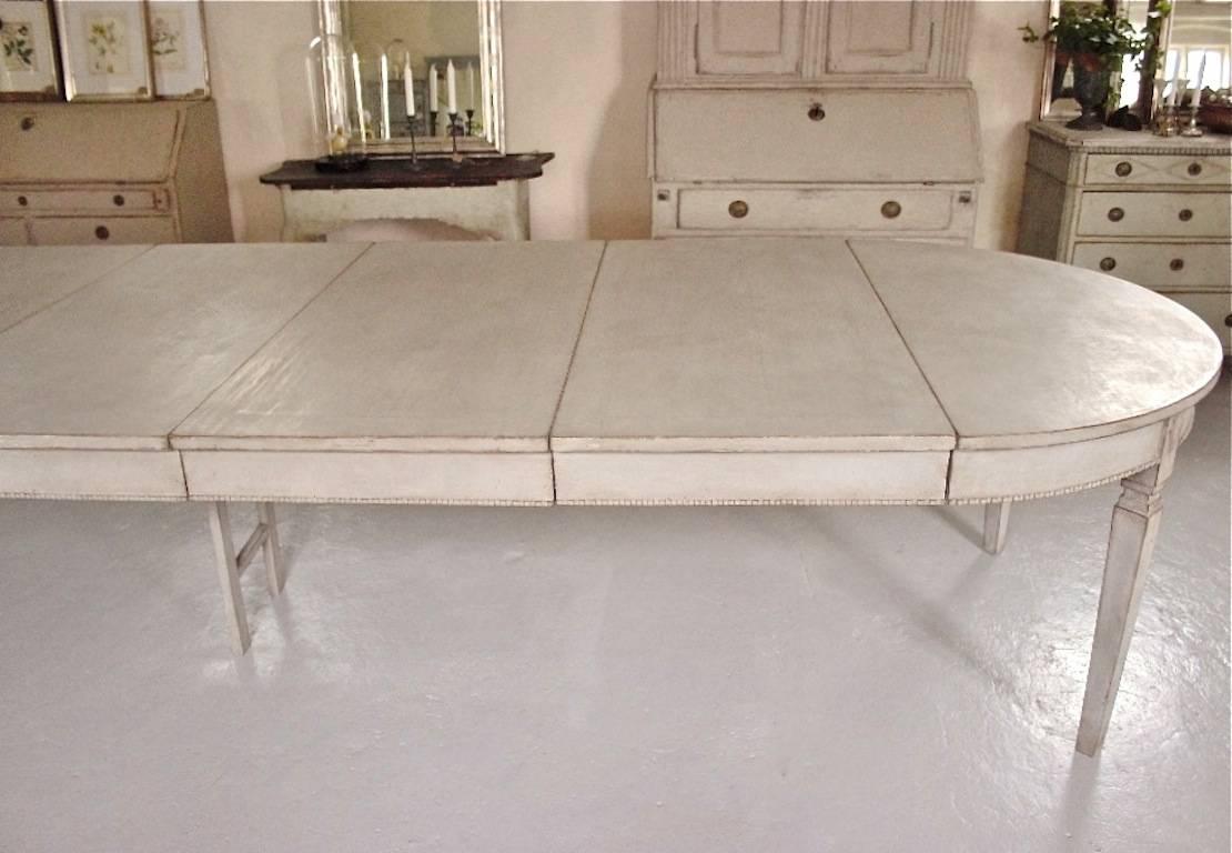 19th Century Swedish Gustavian Style Extension Dining Table