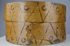 19th Century Bentwood Scandinavian Folk Art Adorned Pantry Box with Poker Work