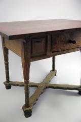 19th Century Provincial Austrian Empire Off-Square Oak Kitchen Table