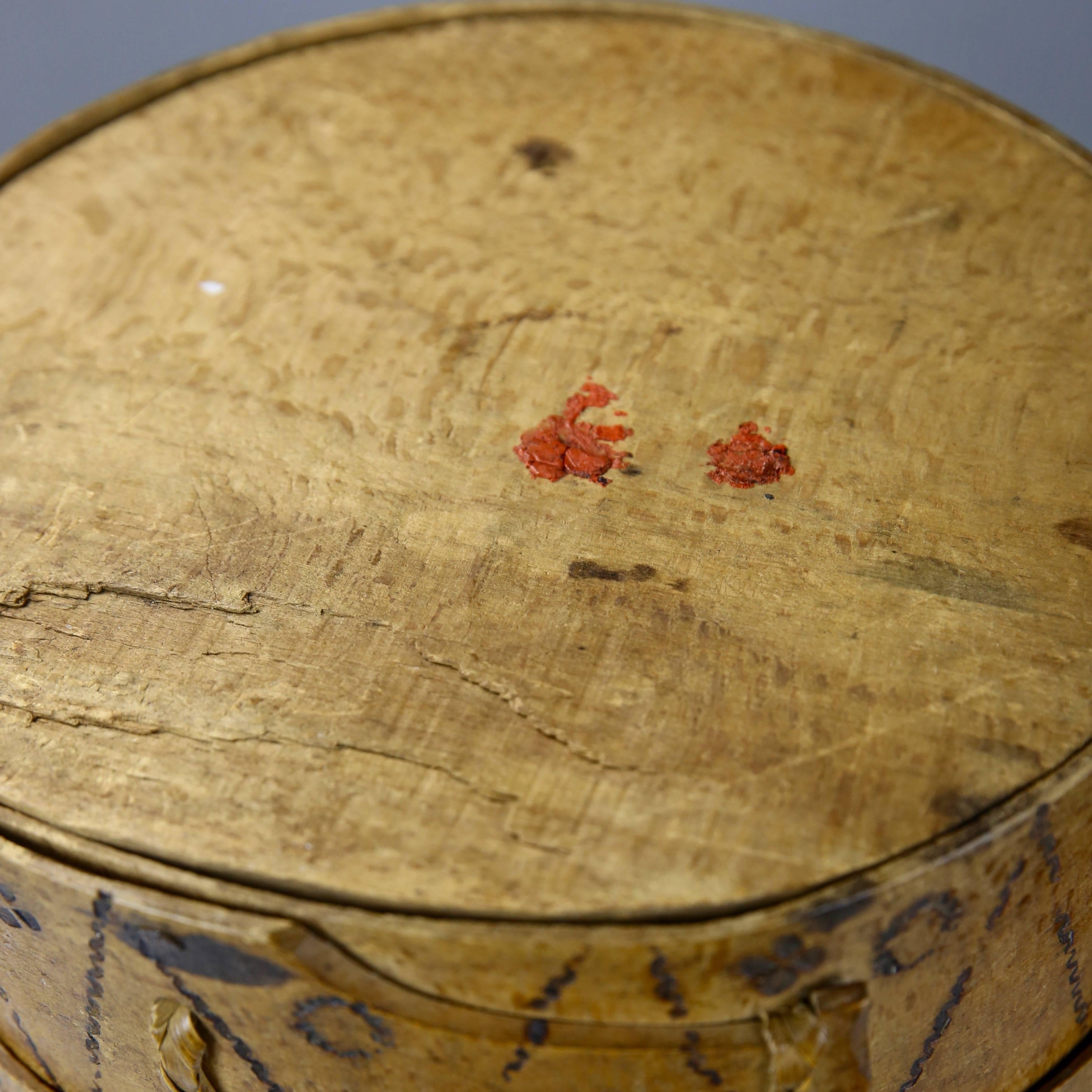 19th Century Bentwood Scandinavian Folk Art Adorned Pantry Box with Poker Work For Sale 1