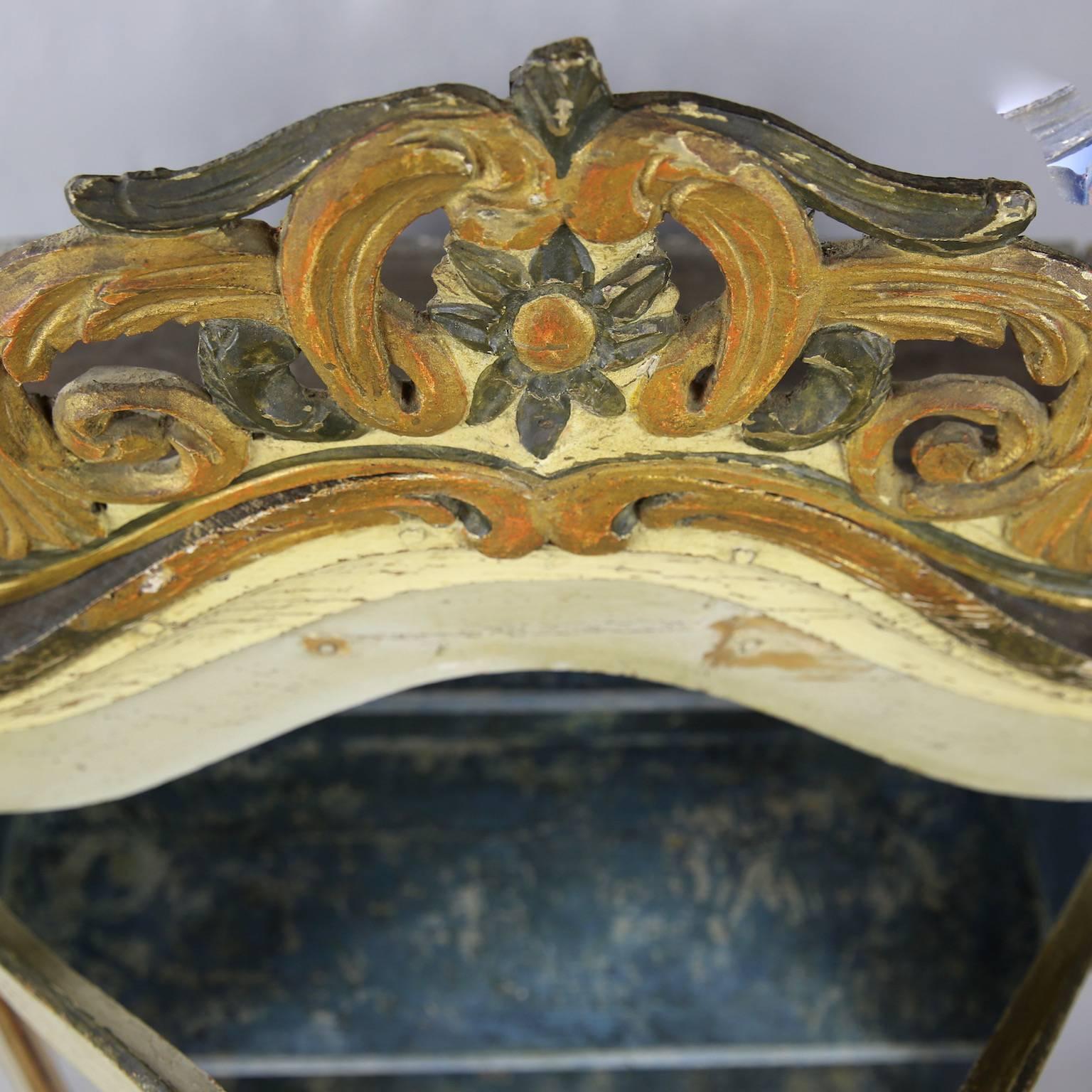 18th Century Swedish Rococo Glazed Cabinet in Original Paint For Sale 3