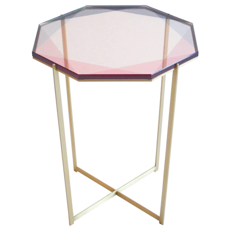 Gem Side Table Set Blush And Smoke
