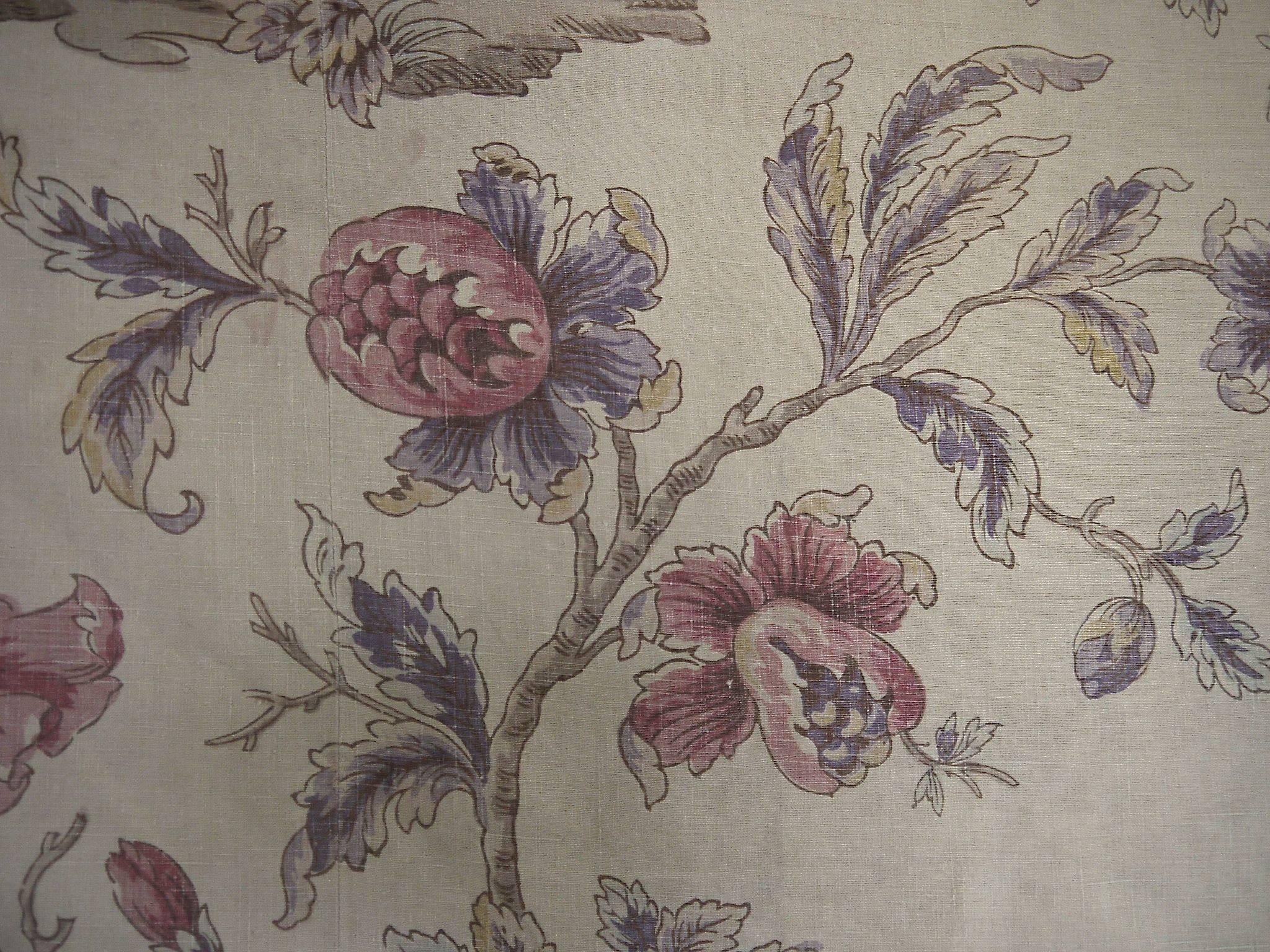 Late 19th Century Antique French Chinoiserie Printed Linen Panel 2
