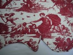 18th Century French Toile de Nantes 'Aurora's Chariot ' Bed Pelmet