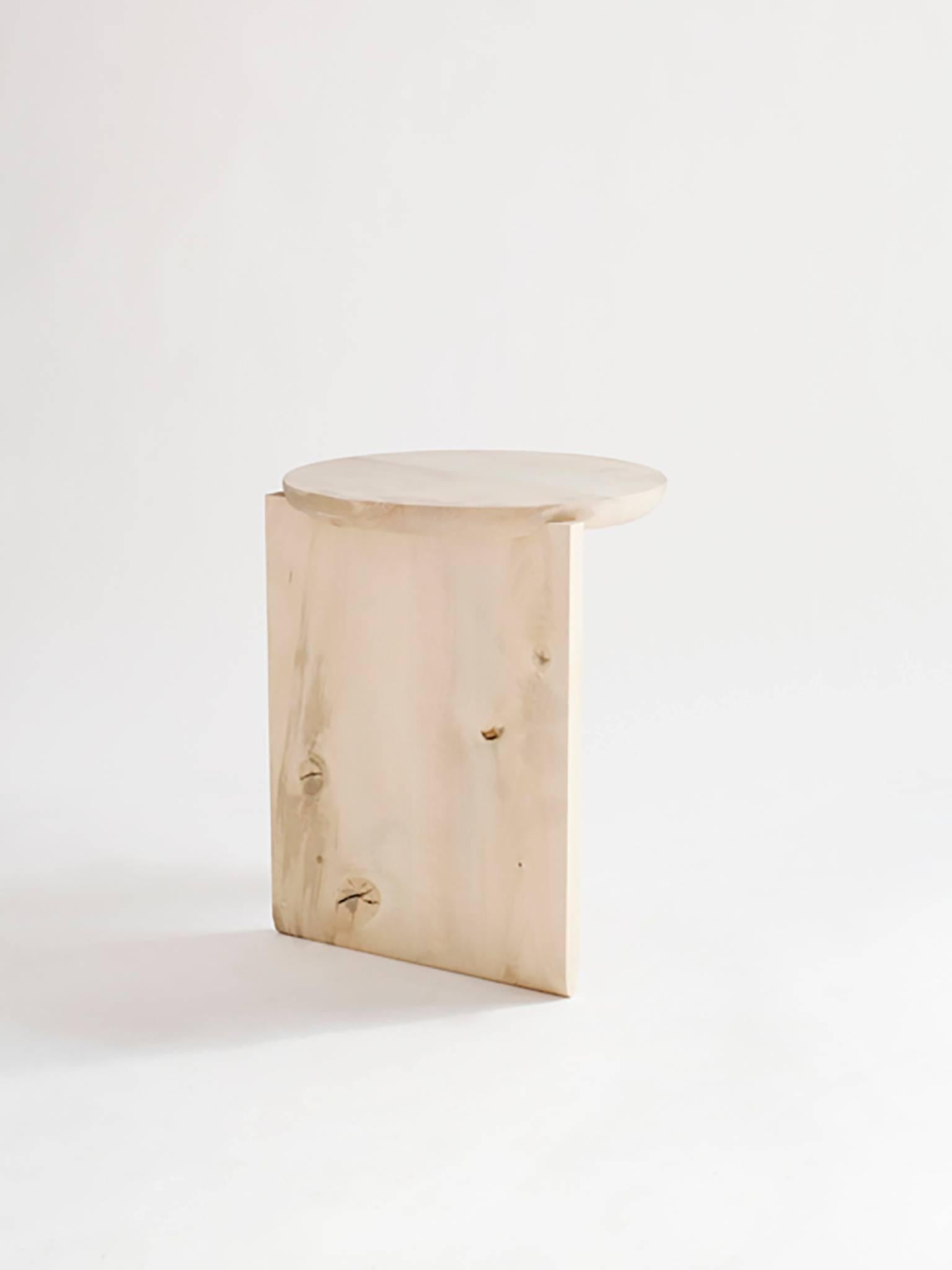 wood stool side table