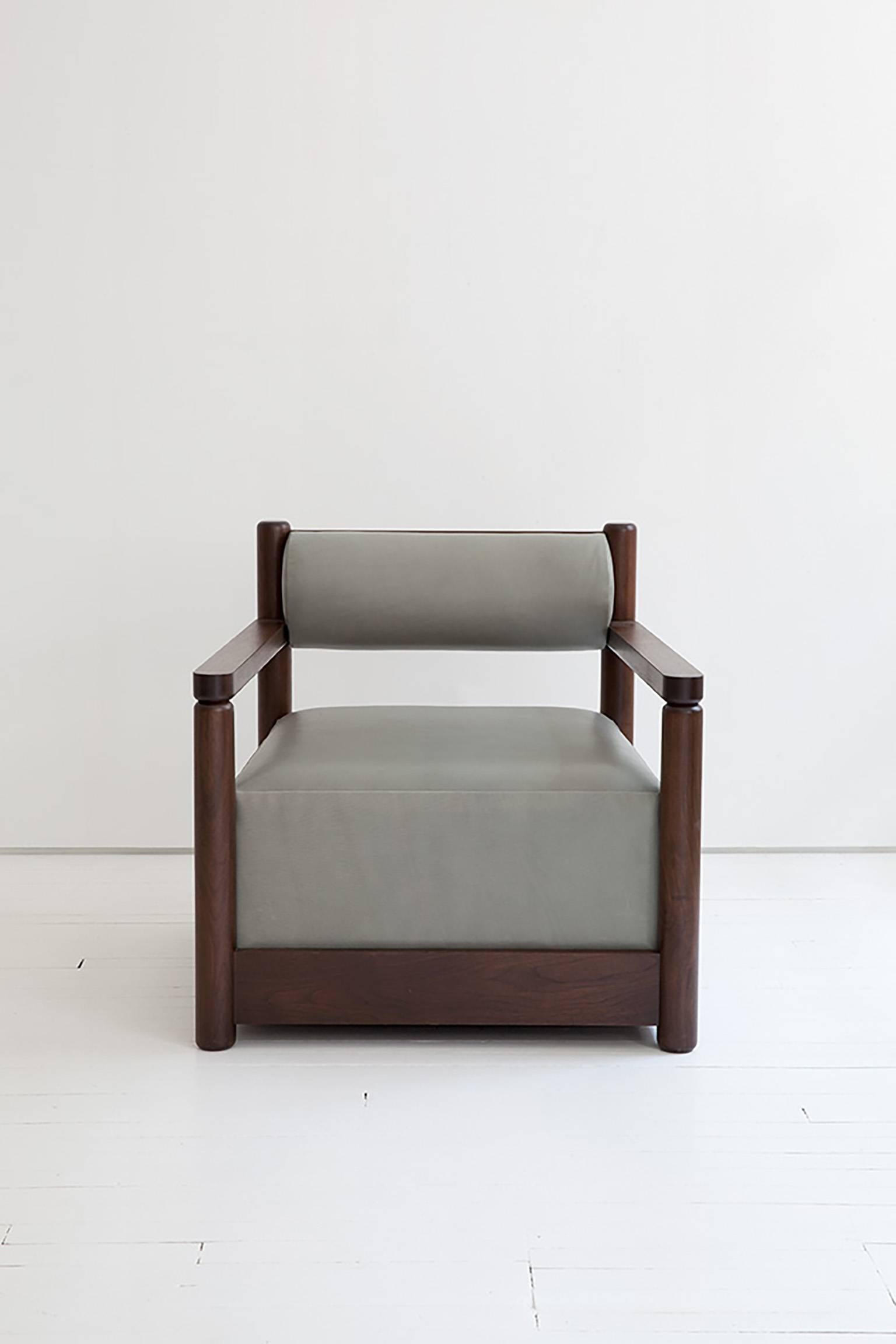 The Burke Arm Chair is handcrafted in our Brooklyn studio and in collaboration with our team of highly skilled local fabricators. It is available on a made to order basis in the leather as shown or in COL. Priced as shown. 