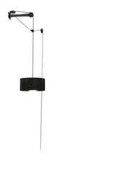 Fully Adjustable "PULLEY LIGHT" with Hand Bent Patinated Steel Shade and Dimmer