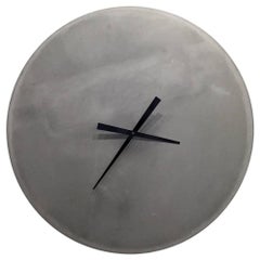 Large Cast-Concrete Wall Clock