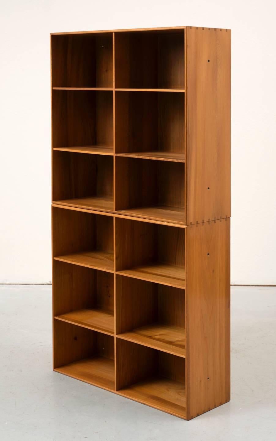 Scandinavian Modern Set of Modular Elm Bookcases by Mogens Koch