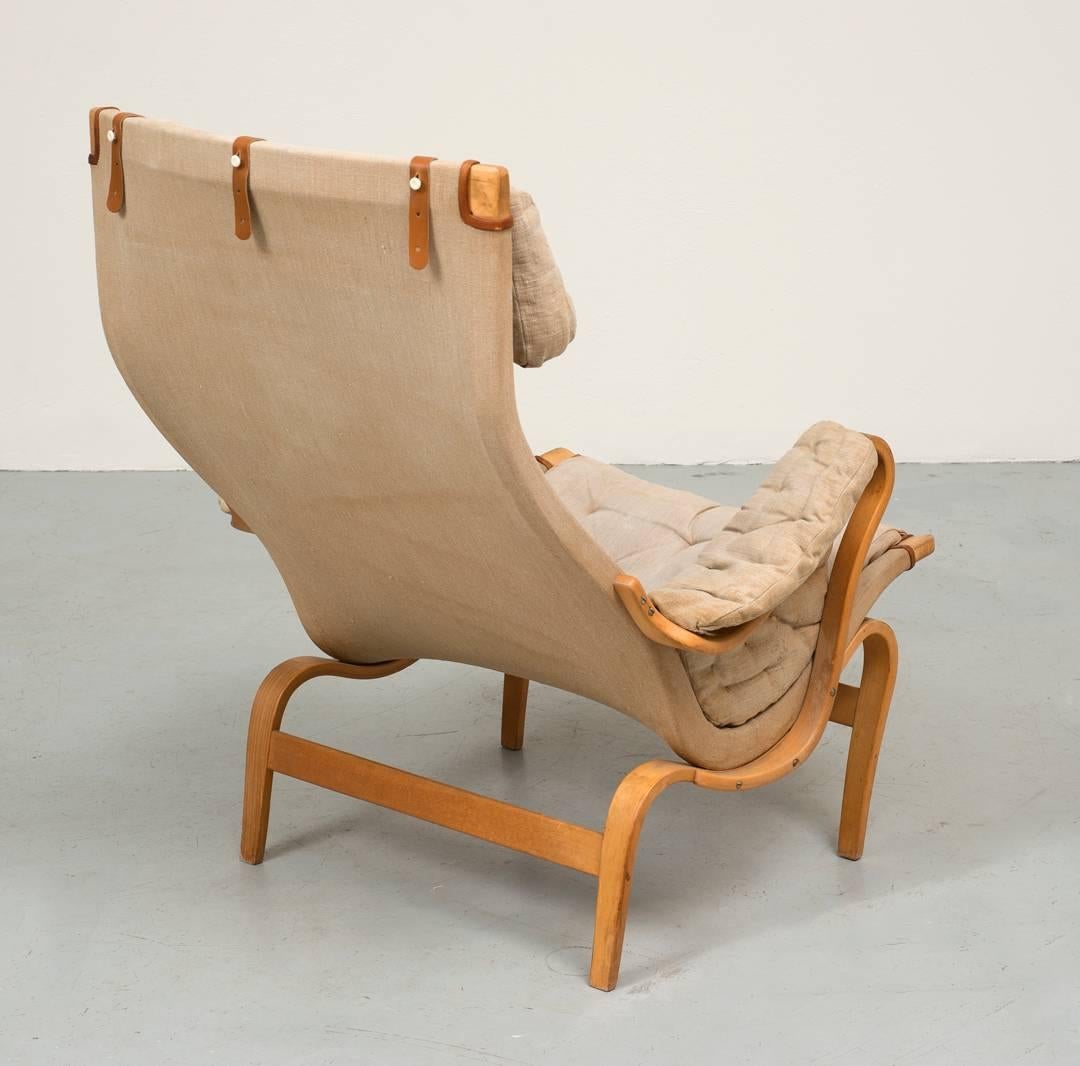 Danish Pernilla Lounge Chair by Bruno Mathsson, 1960s