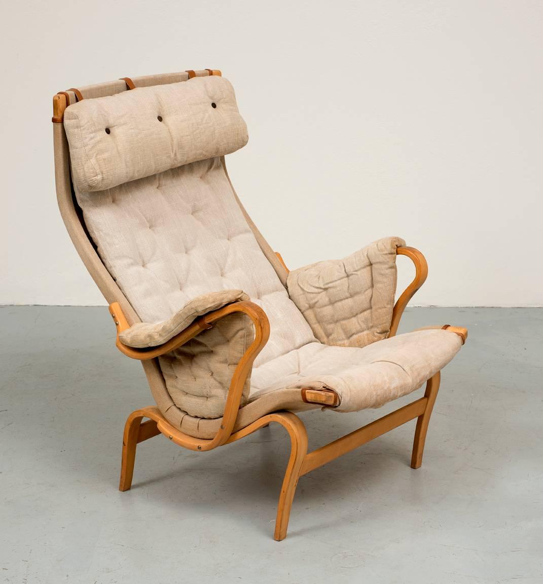 Pernilla Lounge Chair by Bruno Mathsson, 1960s In Good Condition In Sylacauga, AL
