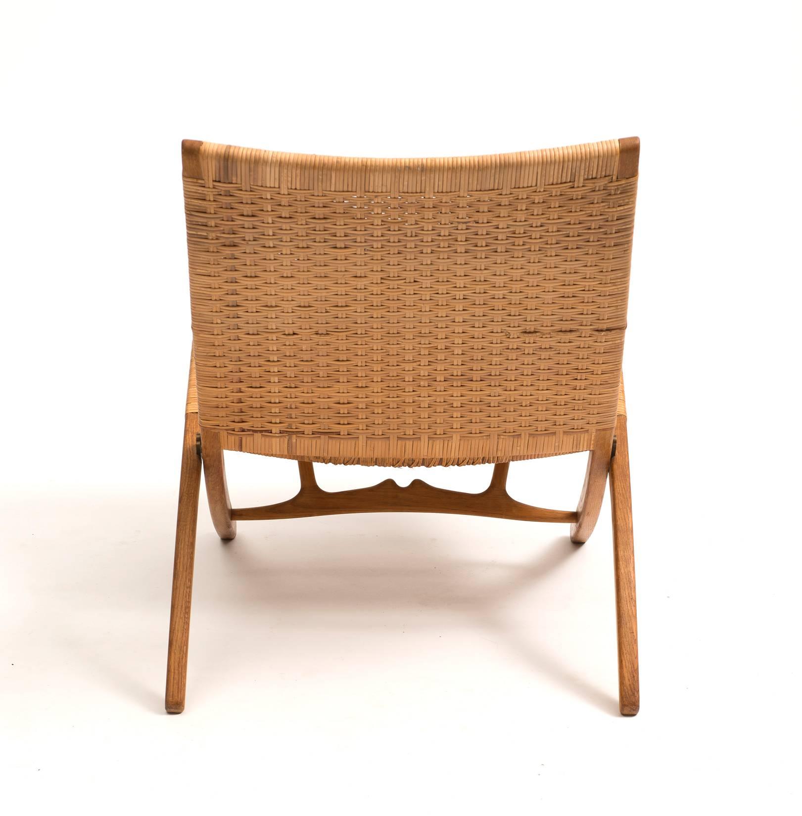 Danish Hans Wegner Folding Chair for Johannes Hansen, Model JH512, 1950s