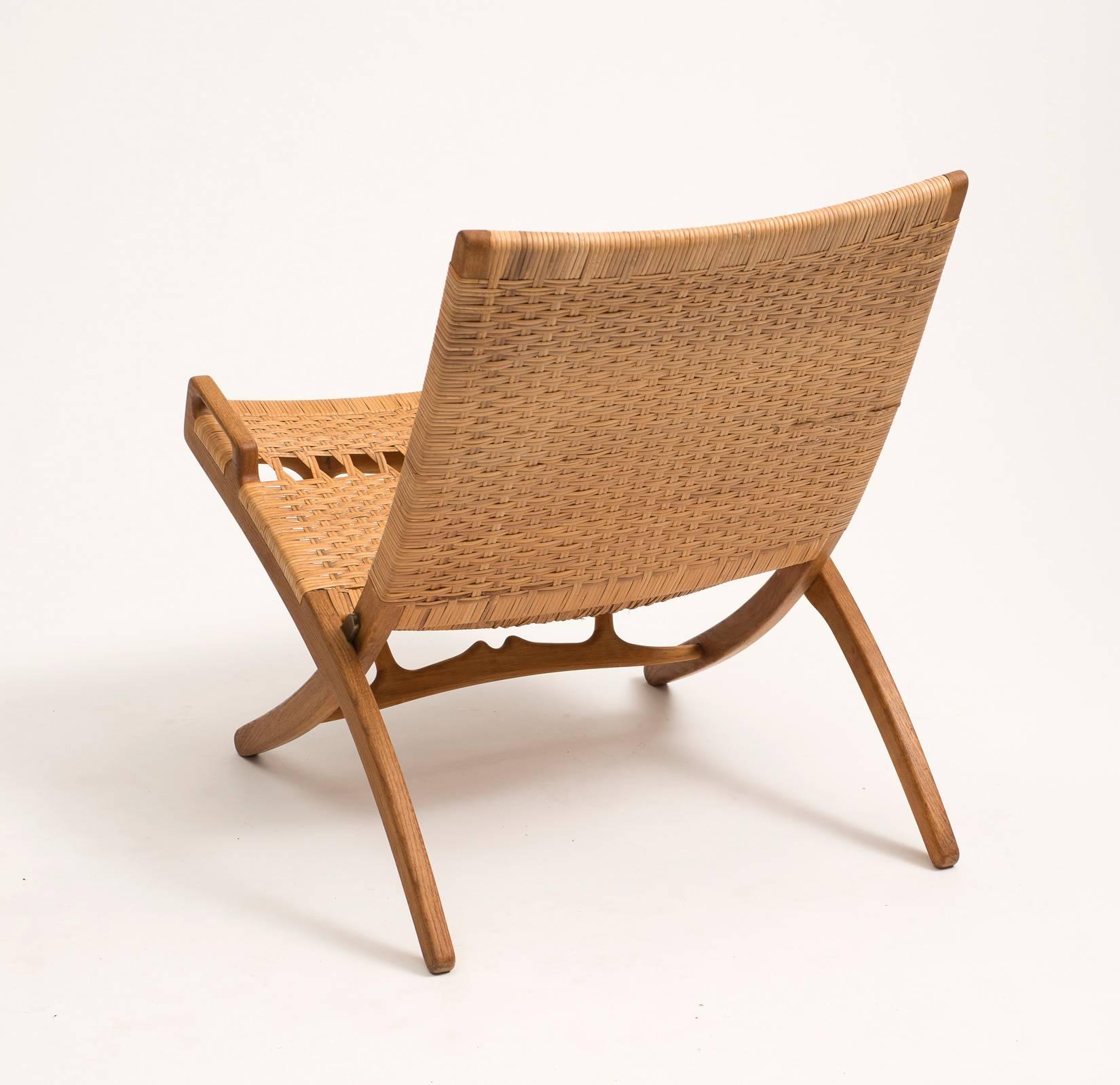 Mid-Century Modern Hans Wegner Folding Chair for Johannes Hansen, Model JH512, 1950s