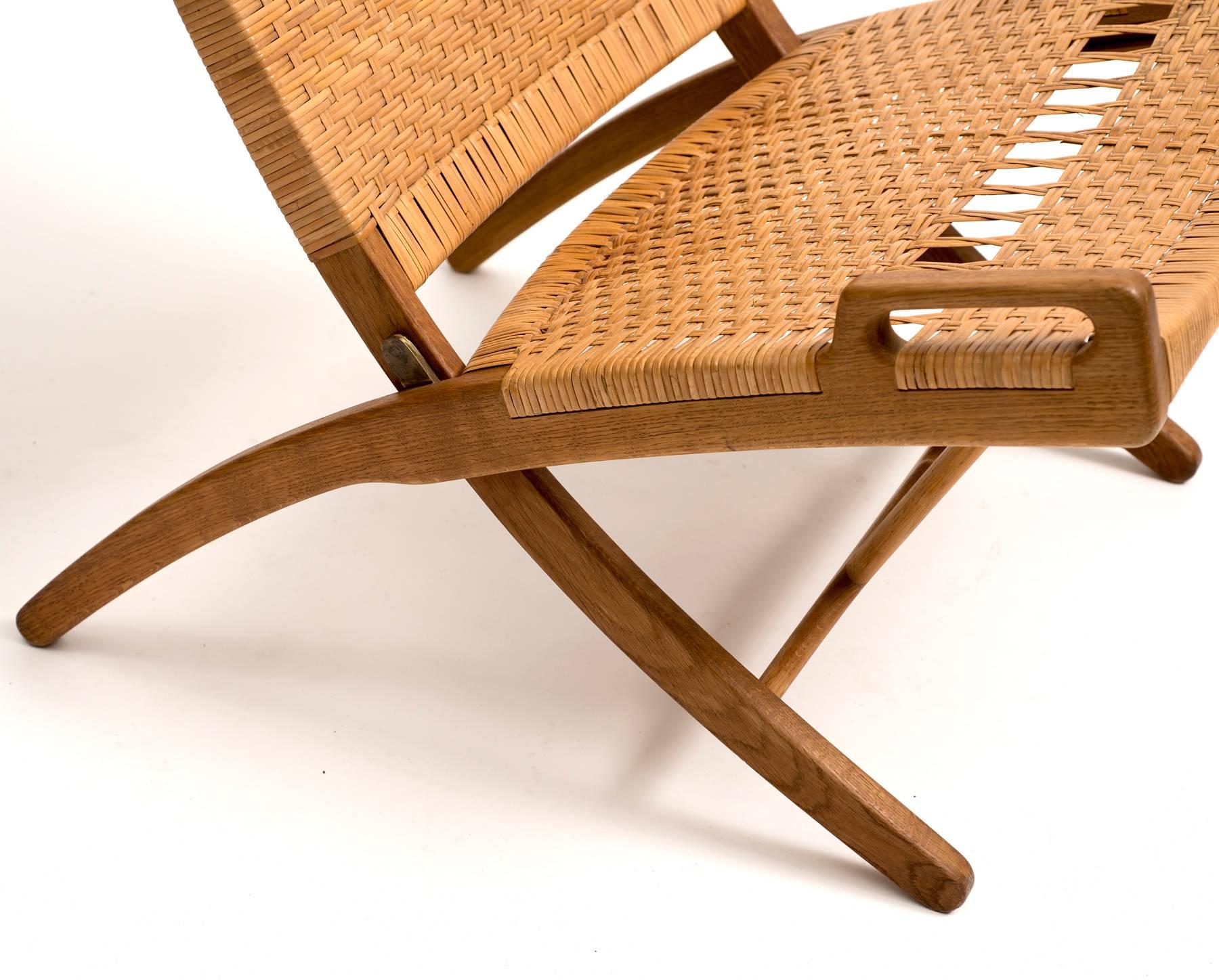 Hans Wegner Folding Chair for Johannes Hansen, Model JH512, 1950s 3