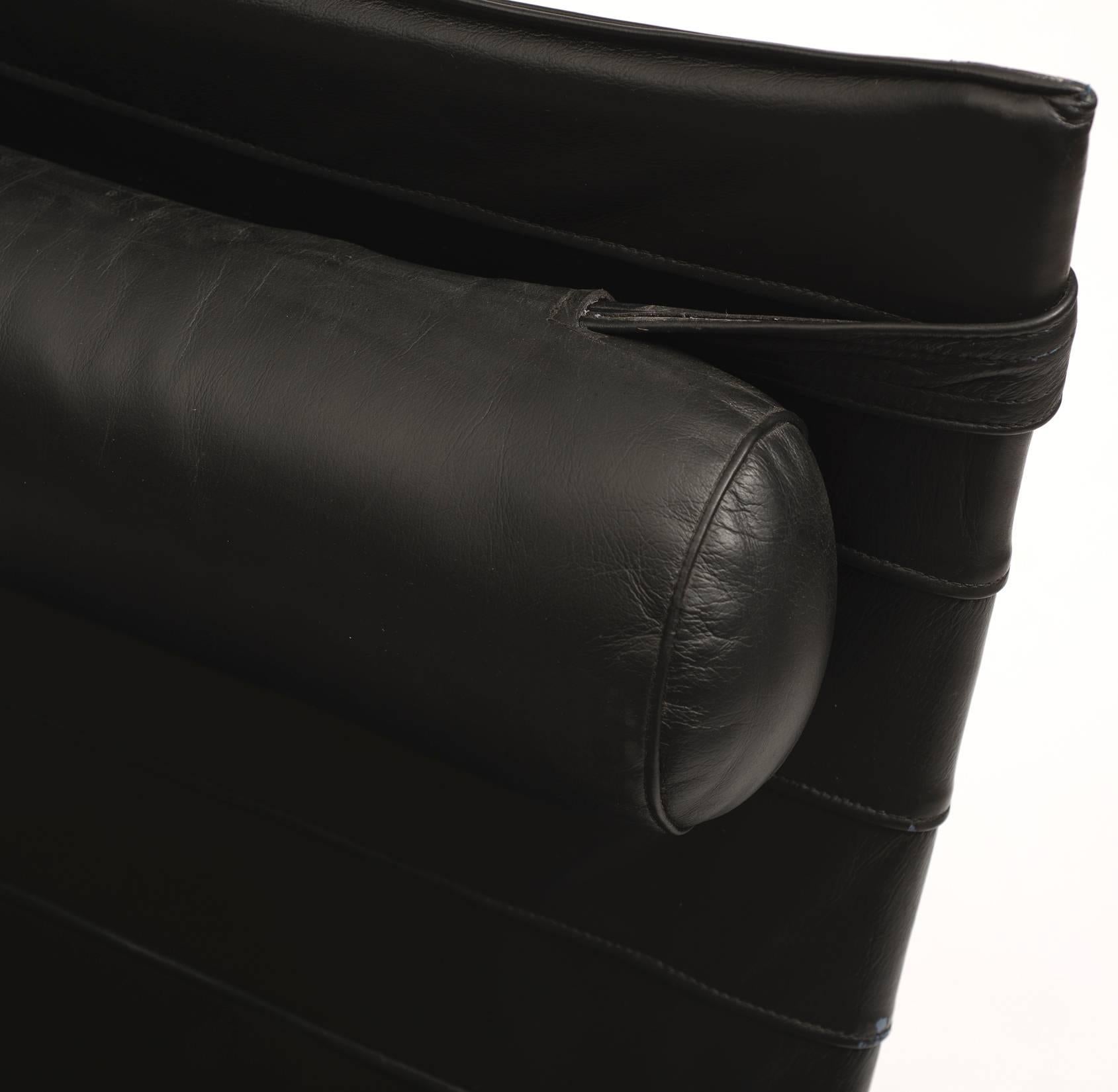 Paar PK20 Loungesessel von Poul Kjrholm aus schwarzem Leder, 1980er Jahre im Angebot 3