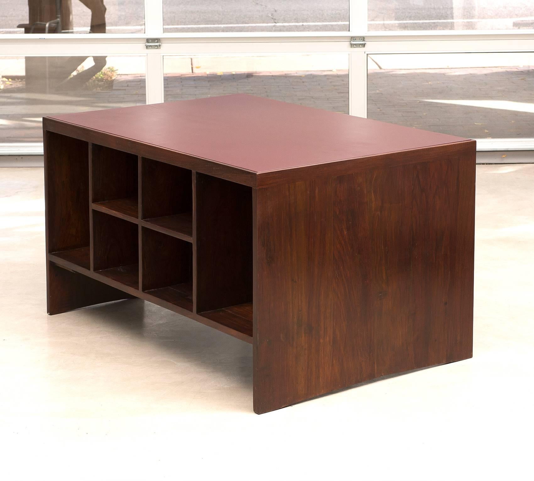 Mid-20th Century Pierre Jeanneret Chandigarh Desk in Indian Rosewood, 1950s