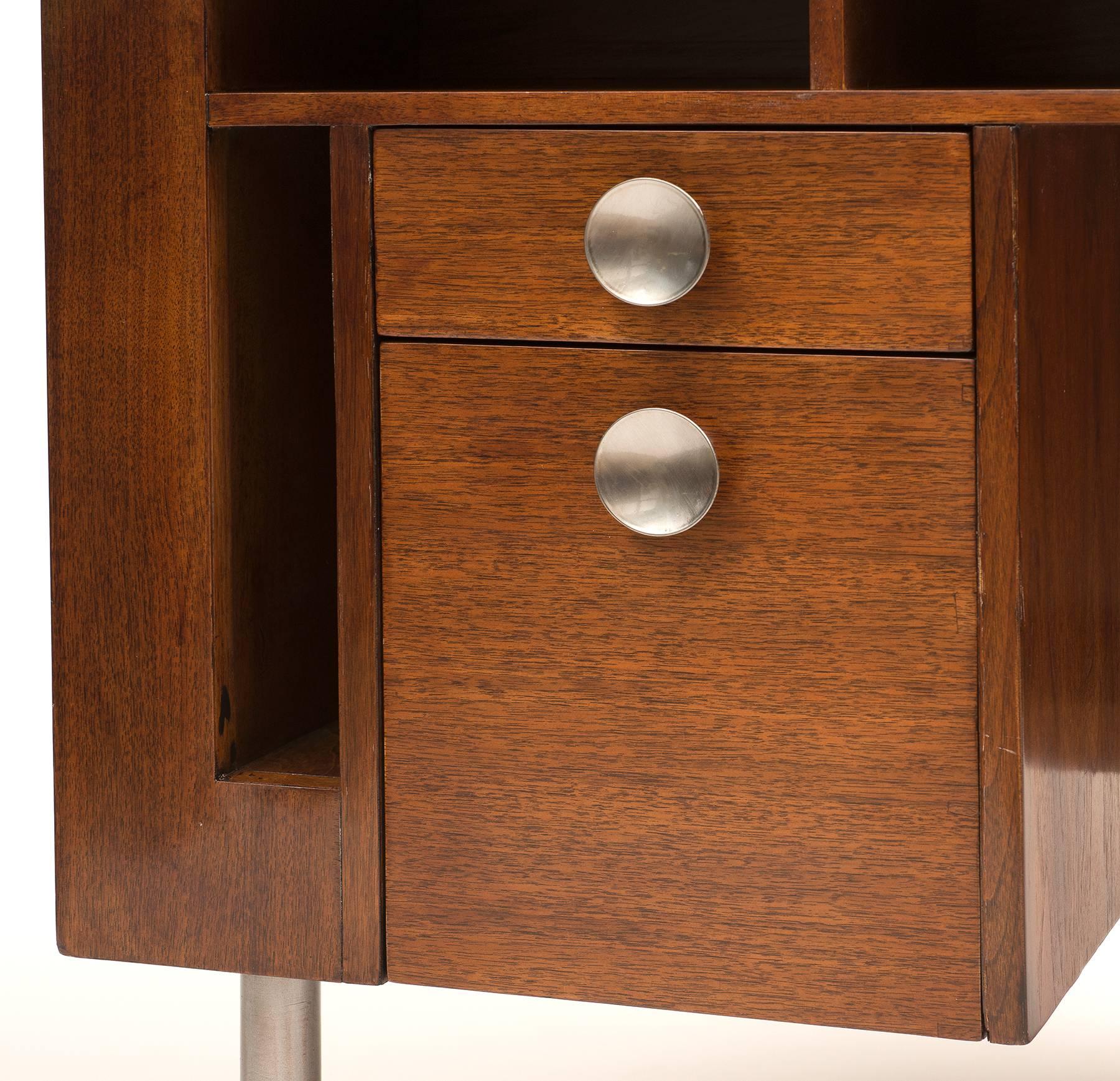 Art Deco Demilune Desk by Gilbert Rohde in Walnut, 1942 1