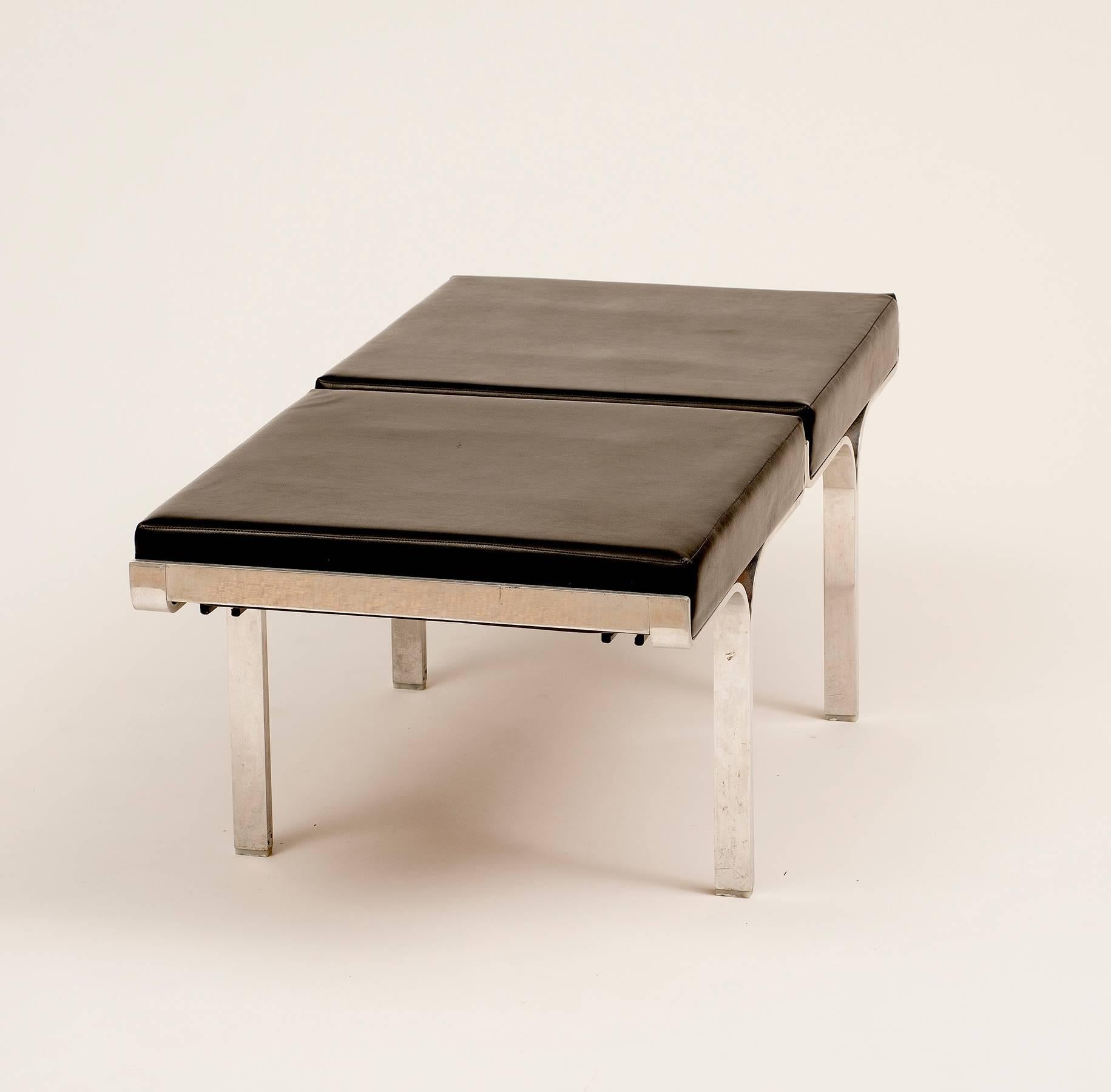 American Cast Aluminum Link Bench by John Behringer, 1960s