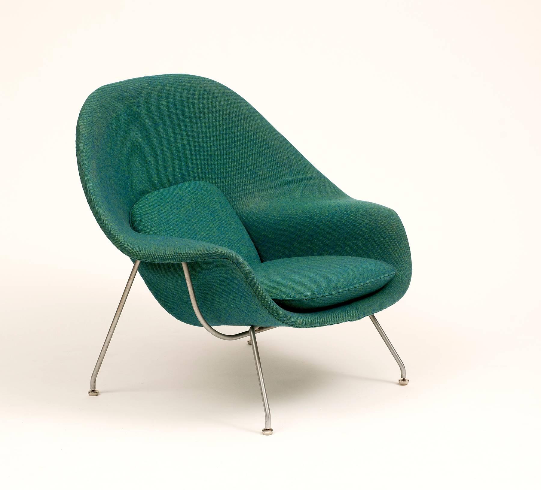 Mid-Century Modern Womb Chair by Eero Saarinen for Knoll in Original Knoll Fabric, 1970s