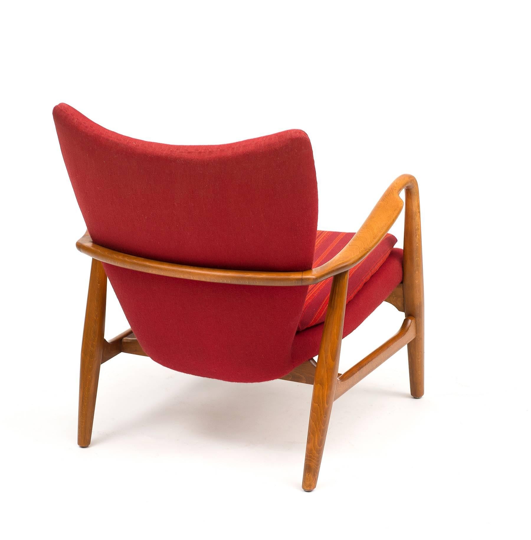 Danish Acton Schubell and Ib Madsen Lounge Chair, Denmark, 1950s