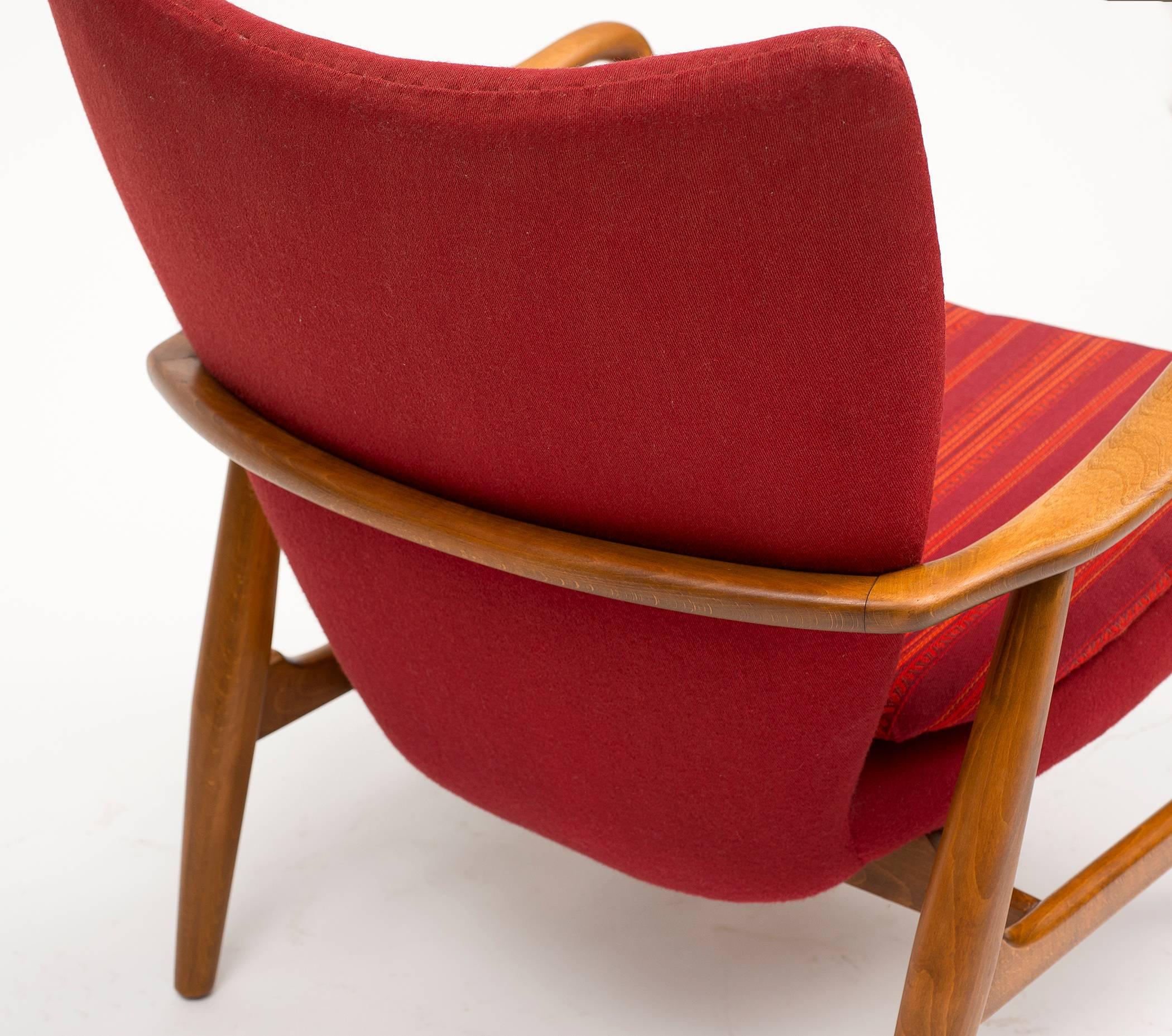 Acton Schubell and Ib Madsen Lounge Chair, Denmark, 1950s 3