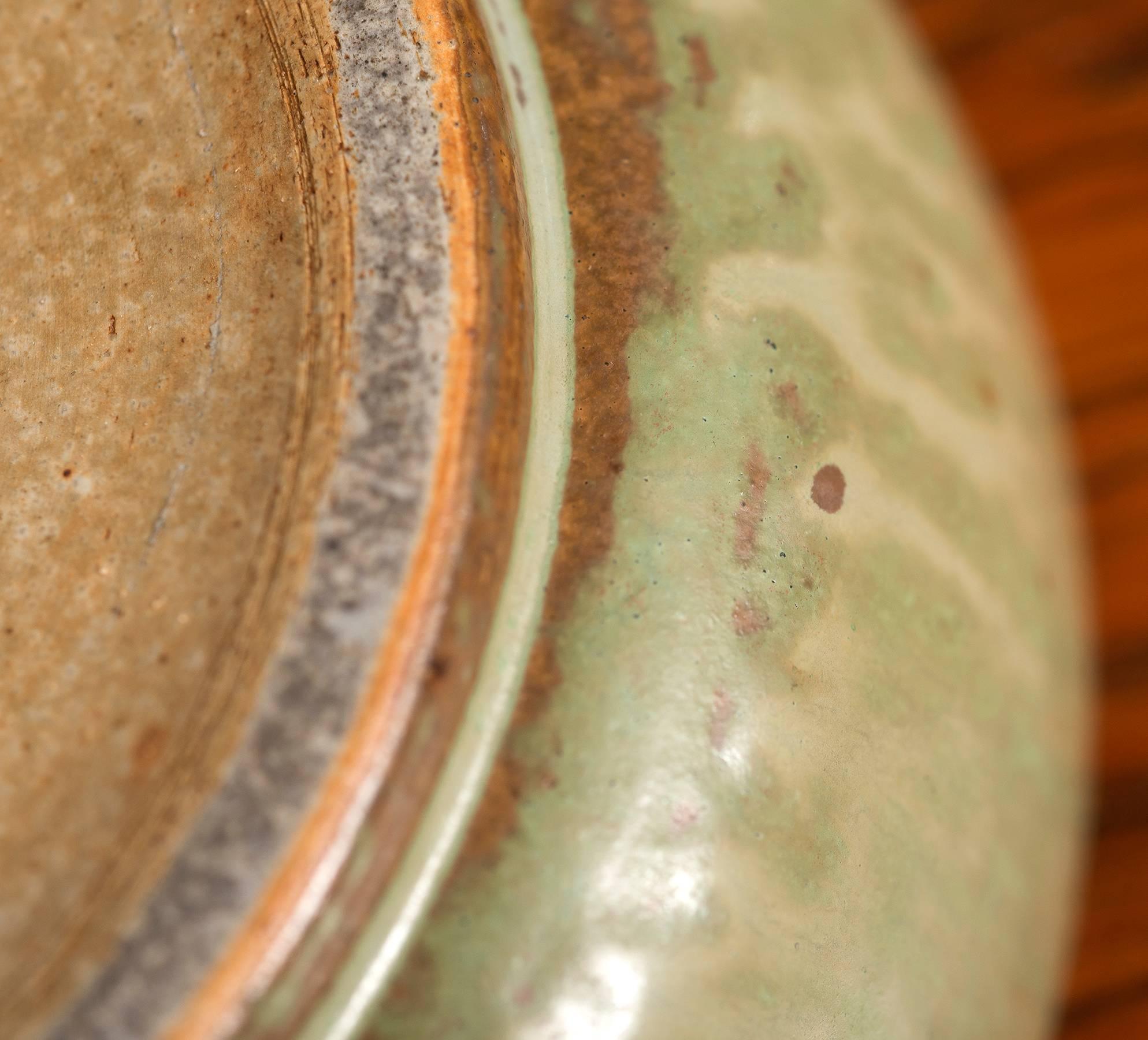 Mid-20th Century Arne Bang Stoneware Bowl with Bronze Lid, 1940s
