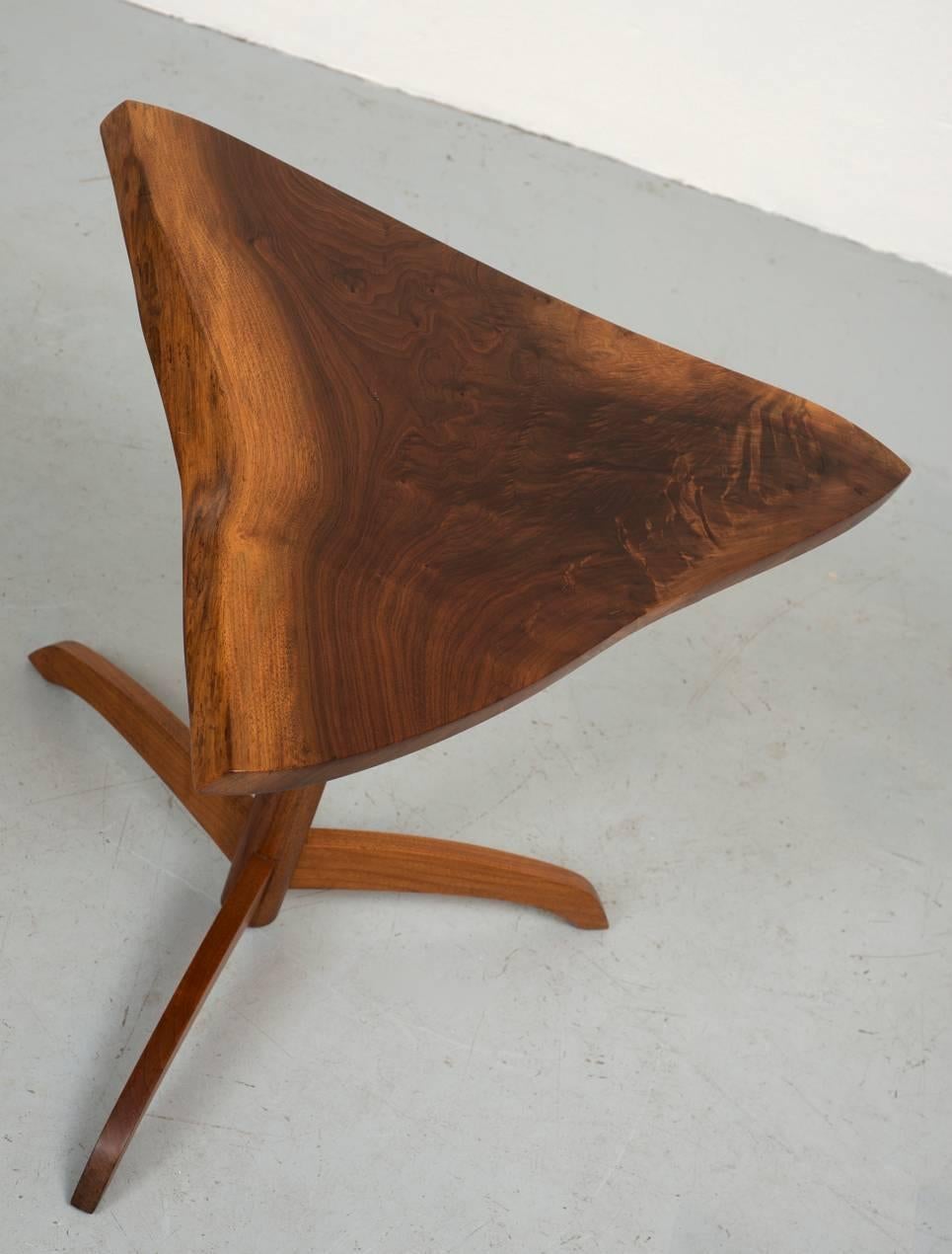 American Black Walnut Side Table by George Nakashima, 1977 For Sale