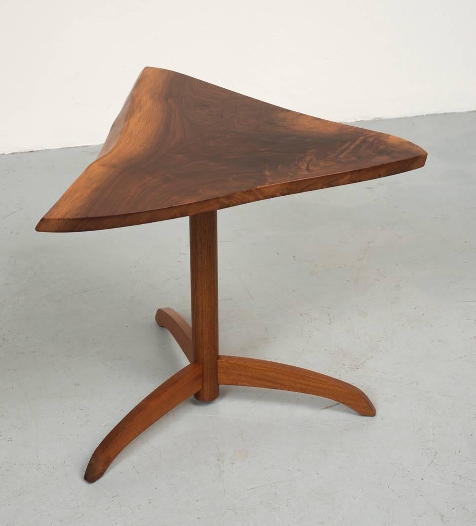 American Craftsman Black Walnut Side Table by George Nakashima, 1977 For Sale