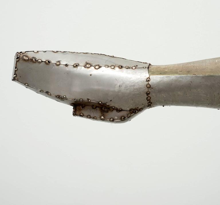 Monumental Welded Sheet Metal Sculpture "The Diver", France, 20th