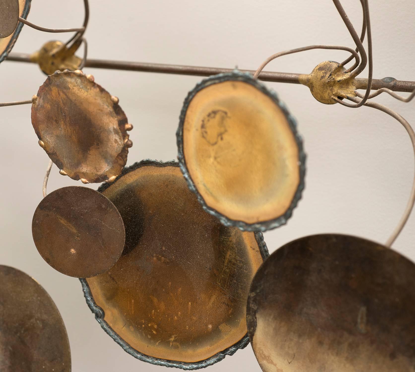 Late 20th Century Raindrops Sculpture by Curtis Jere in Brass, 1971