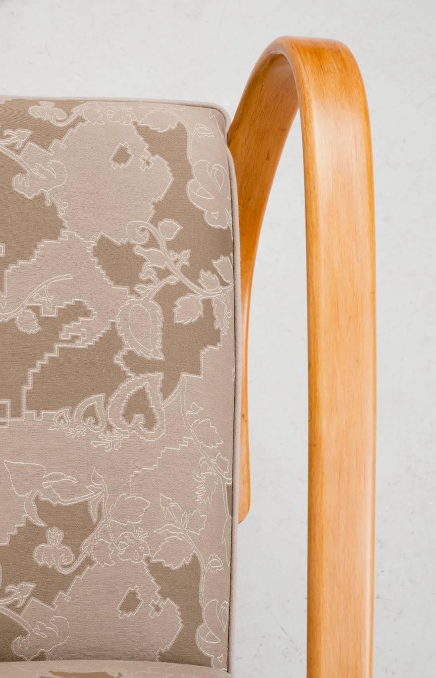 Fabric Pair of Jindrich Halabala Lounge Chairs
