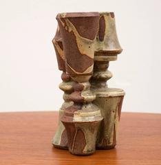 Small Sculptural Studio Pottery Vase by Bernard Rooke, England, 1970s