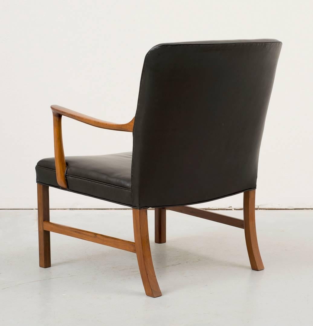 Scandinavian Modern Ole Wanscher Rosewood Armchair for A. J. Iversen, Denmark, 1960s