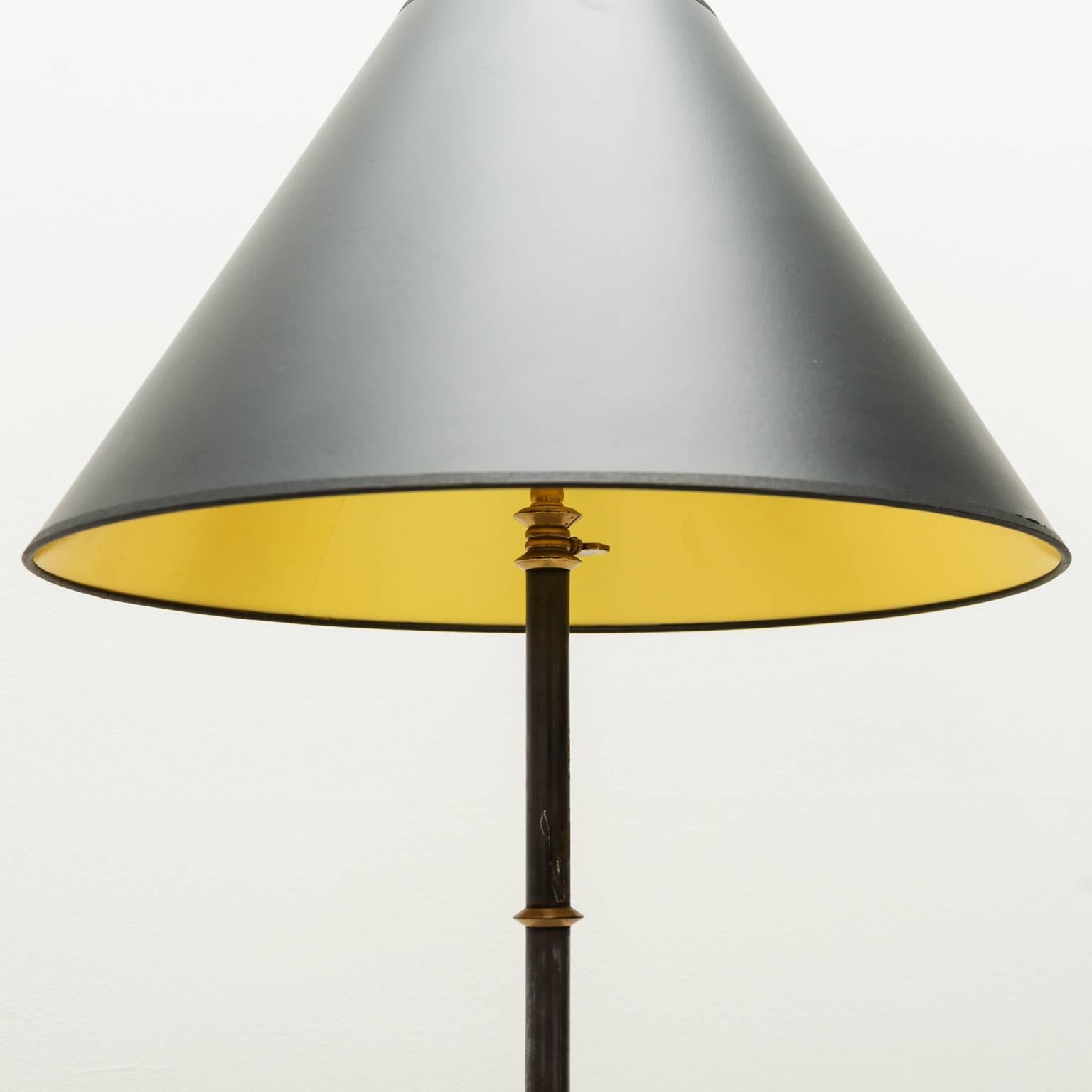 Gilt Jacques Adnet Star-Base Floor Lamp, France, 1950s For Sale