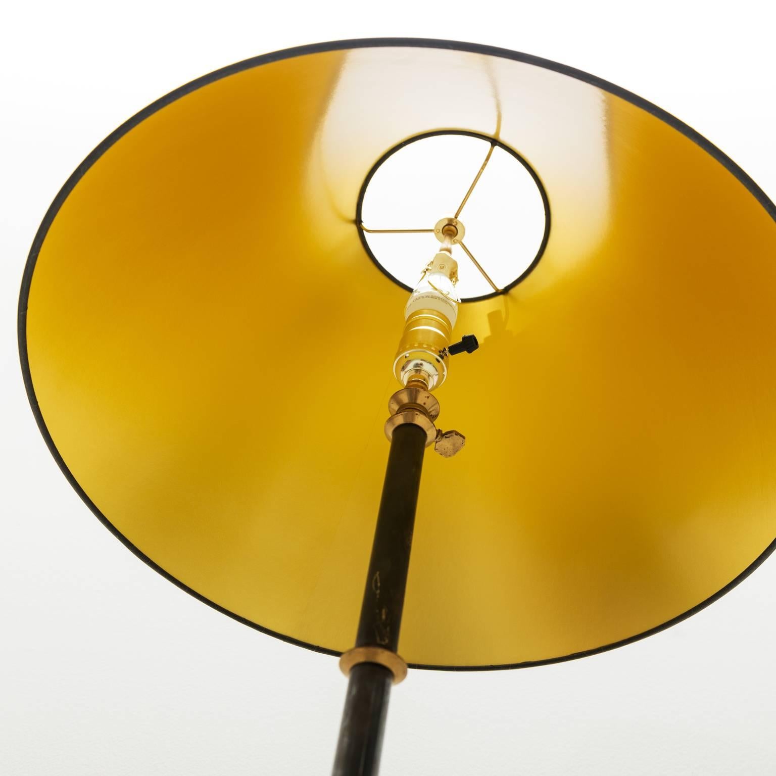 Mid-20th Century Jacques Adnet Star-Base Floor Lamp, France, 1950s For Sale