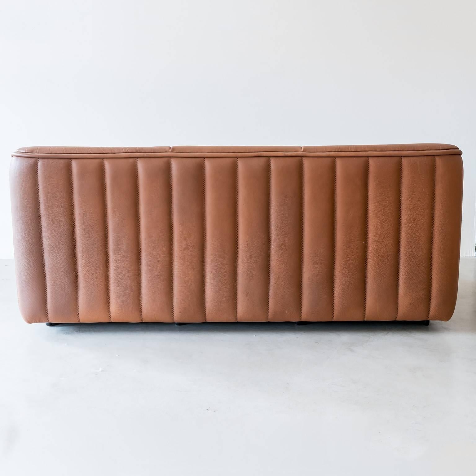 Swiss Pristine Original De Sede Model Ds84 Sofa in Cognac Buffalo Leather, 1970s