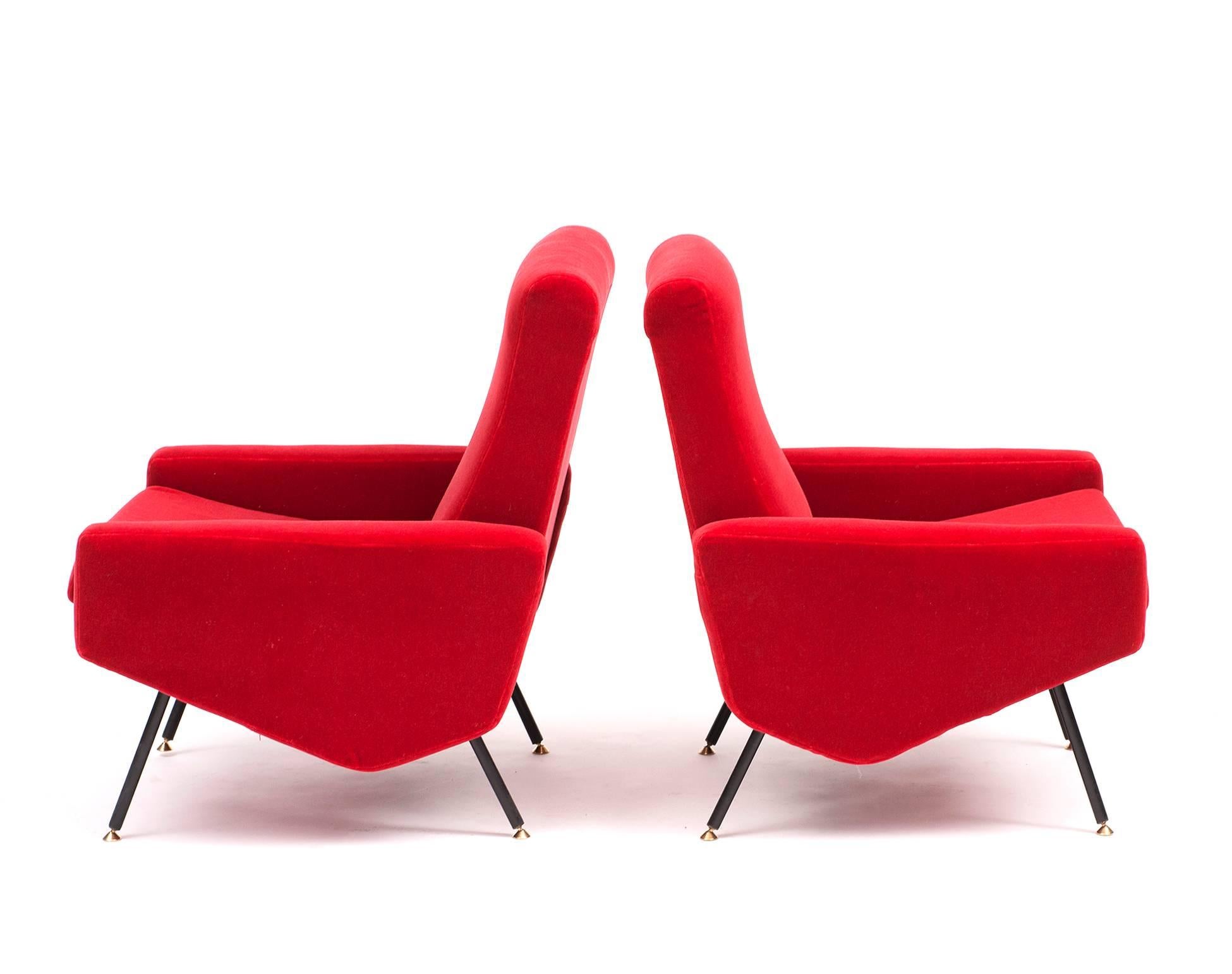 Mid-Century Modern Pair of Troika Lounge Chairs by Pierre Guariche, France, 1950s