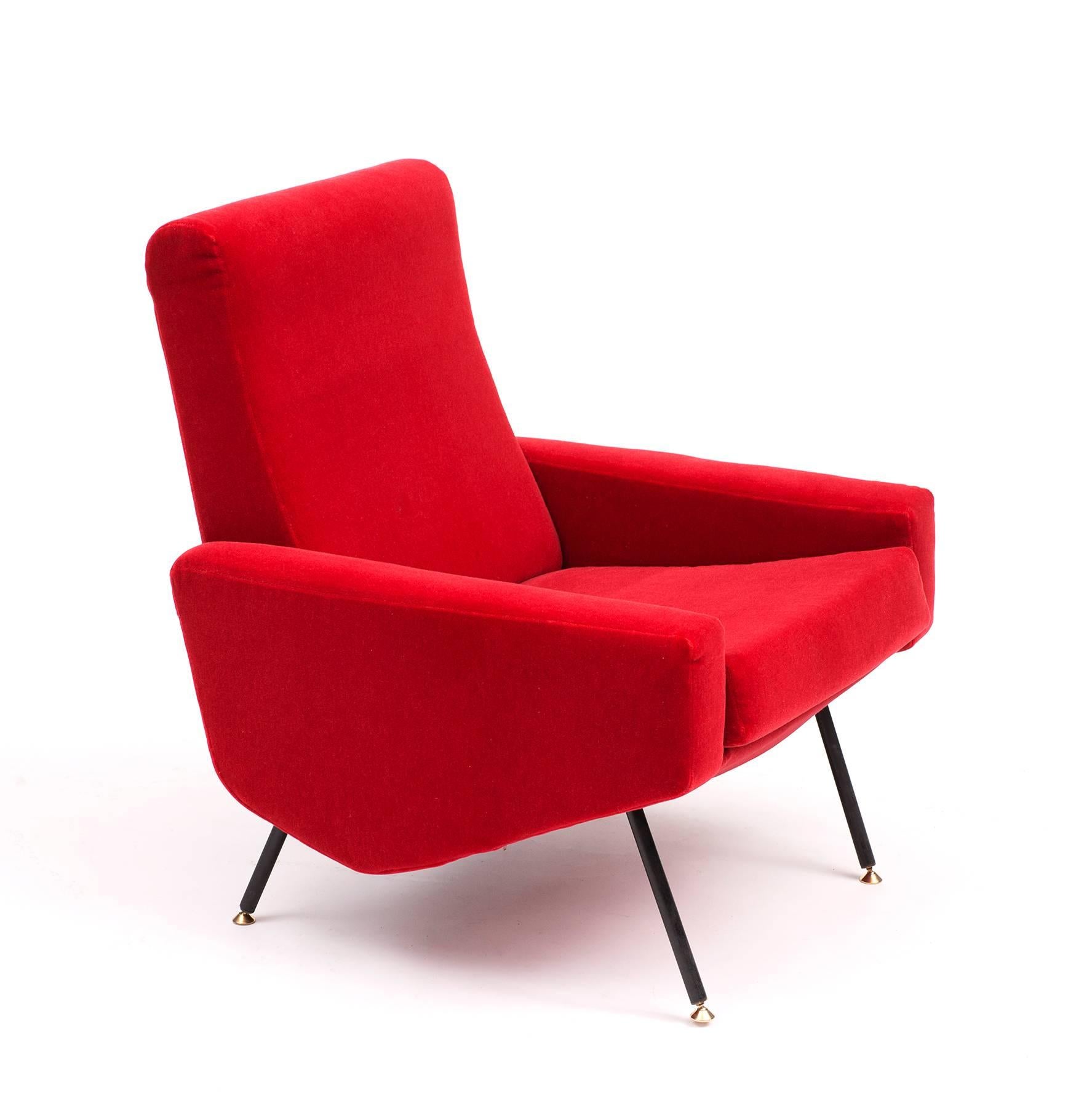 Pair of Troika Lounge Chairs by Pierre Guariche, France, 1950s In Excellent Condition In Sylacauga, AL