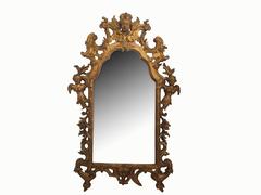 18th Century Louis XV Tuscan Carved Giltwood Mirror